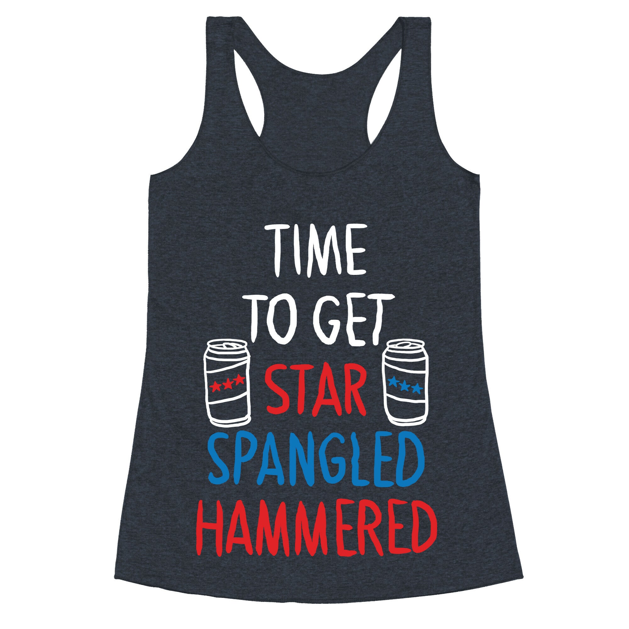 Time to Get Star Spangled Hammered Racerback Tank